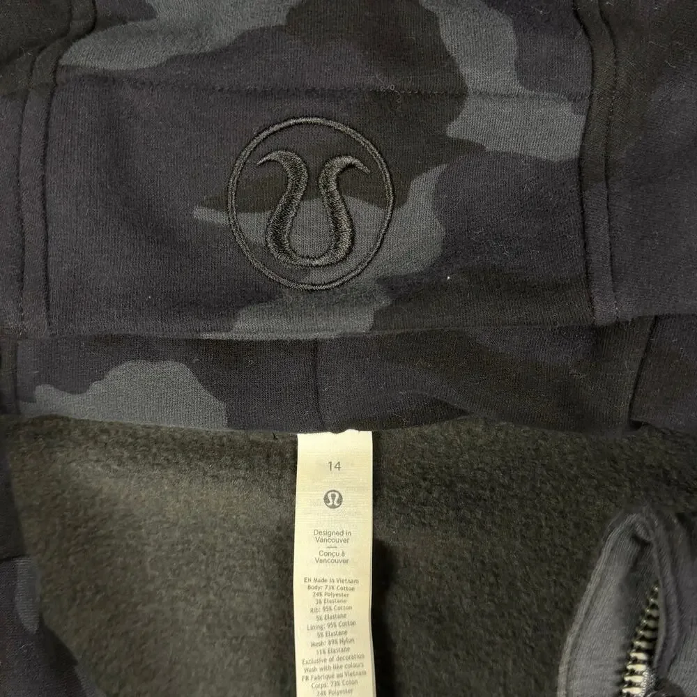 Lululemon Scuba Camo Full Zip Hoodie Size 14